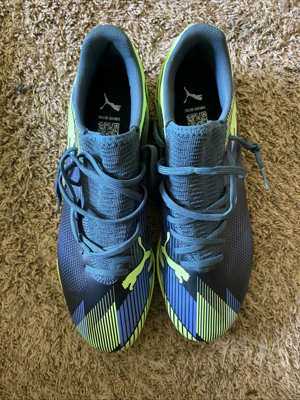 Puma Blue and Neon Green Performance